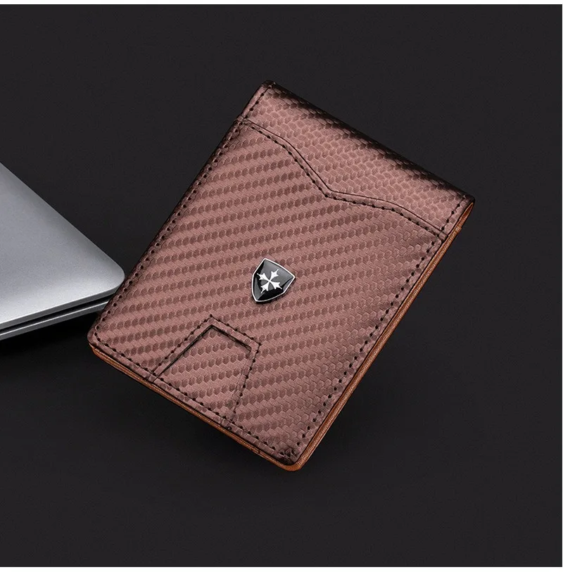 Rfid Carbon Fiber Luxury Men Wallets Money Bag Slim Thin Man Card Holder Wallet for Men Small Short Purse credit card holder