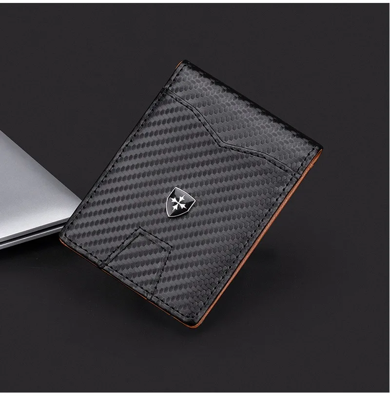 Rfid Carbon Fiber Luxury Men Wallets Money Bag Slim Thin Man Card Holder Wallet for Men Small Short Purse credit card holder