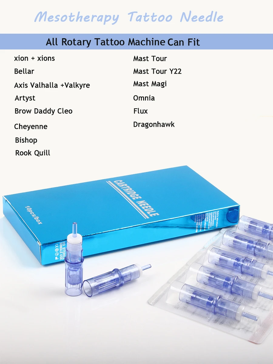 10Pcs Universal Microneedling Derma Needles Cartridge Special Designed For Tattoo Pen 12/36/42 Pins All Rotary Machines Can Fit
