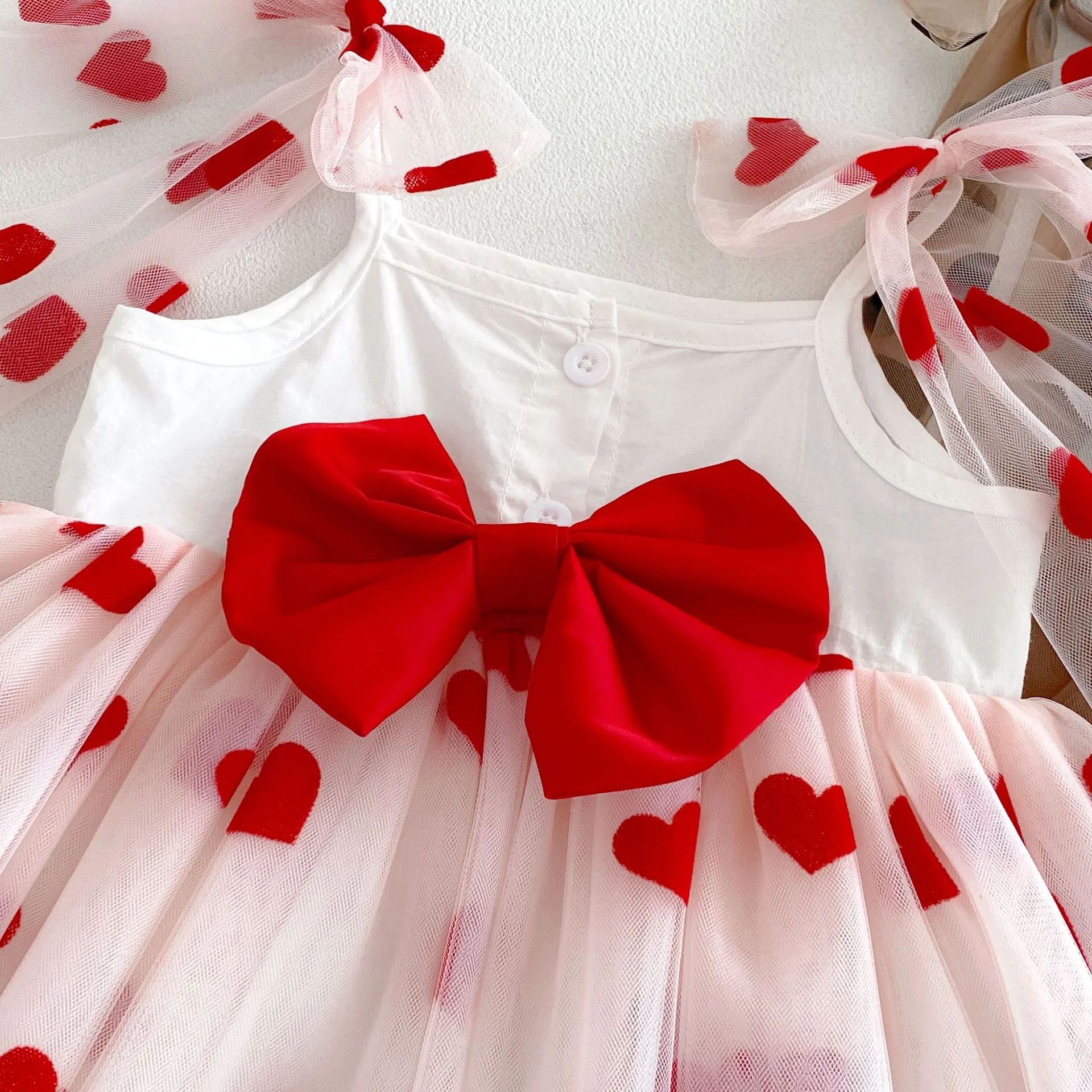 0-2 Year Old Baby Dress Summer New Newborn Centennial Birthday Party Girl Princess Dress Sleeveless Mesh Romper Dress