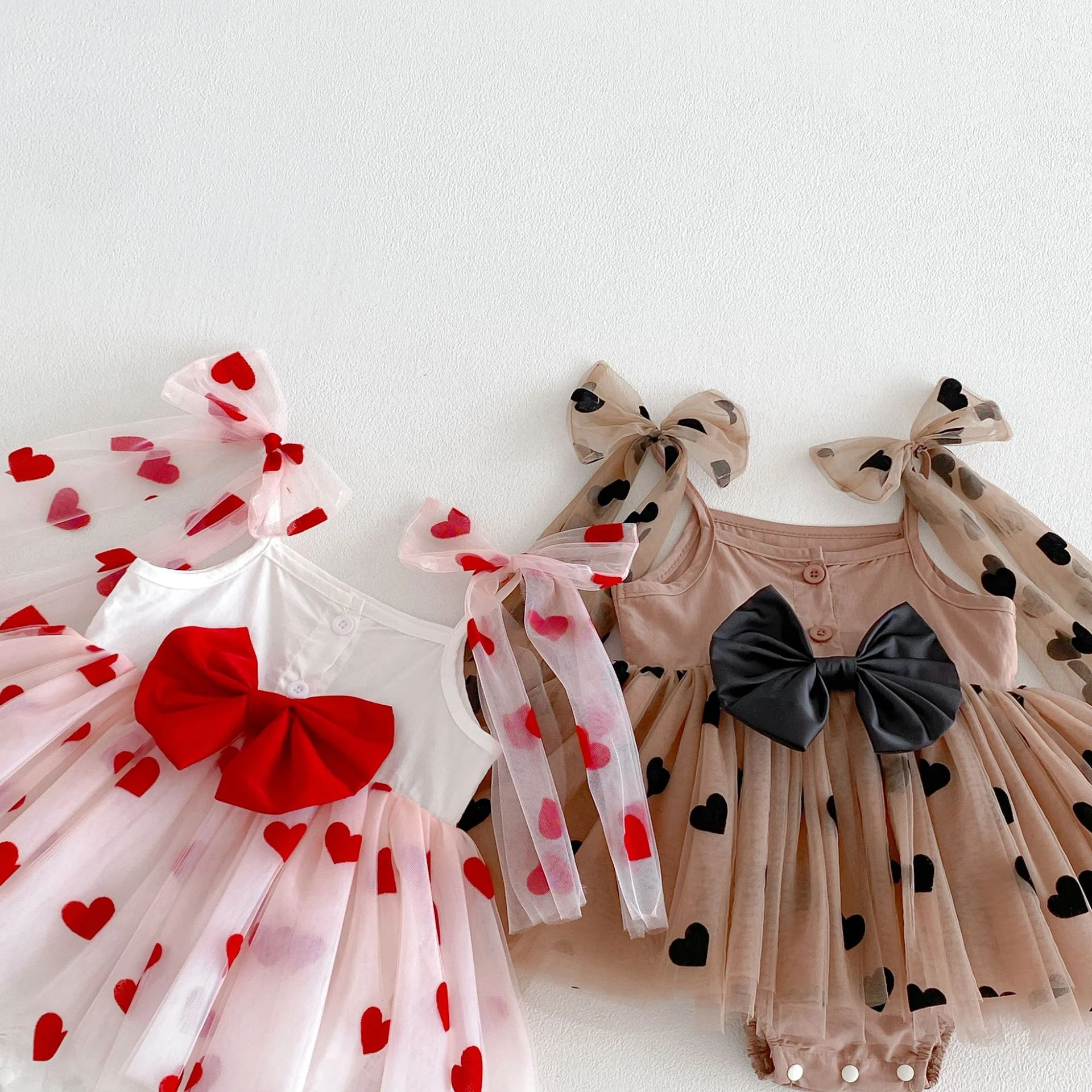 0-2 Year Old Baby Dress Summer New Newborn Centennial Birthday Party Girl Princess Dress Sleeveless Mesh Romper Dress