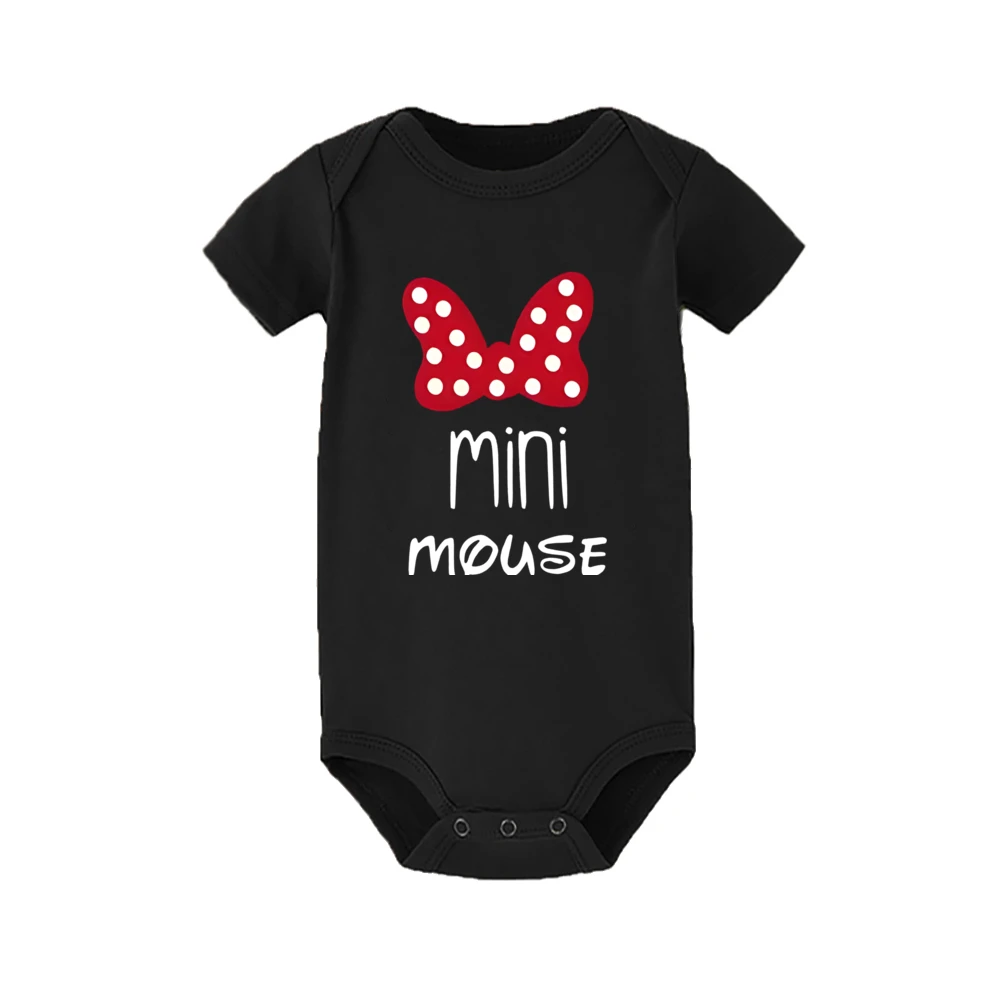 Mom and Kids Matching Tees for Summer MAMA and MINI Mouse Letter Print Short Sleeve Tops Stylish Family Matching T-shirts