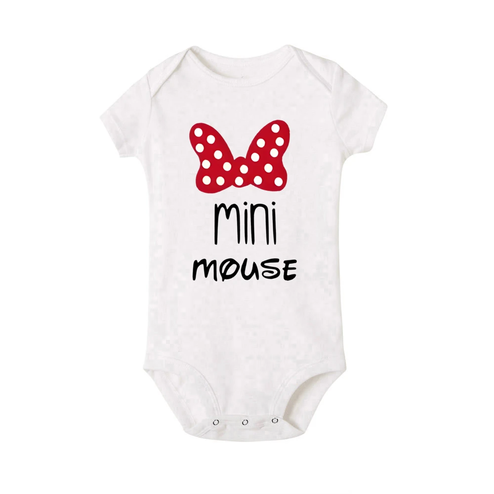 Mom and Kids Matching Tees for Summer MAMA and MINI Mouse Letter Print Short Sleeve Tops Stylish Family Matching T-shirts