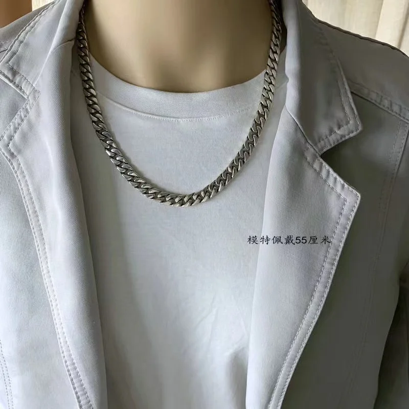 100% S925 Sterling Silver Necklace Bracelet Punk S925 Silver Jewelry Never Fade Carry certificate Men Women Jewelry Gifts