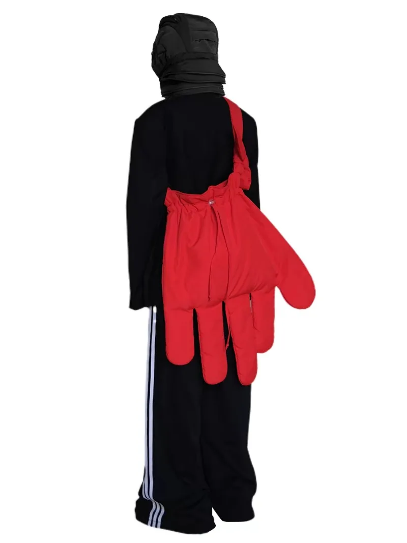 Red Nylon Big Gloves Bags Women Street Style Euro-America Style Shoulder Bag Pures and Bags Crossbody Girls Bag