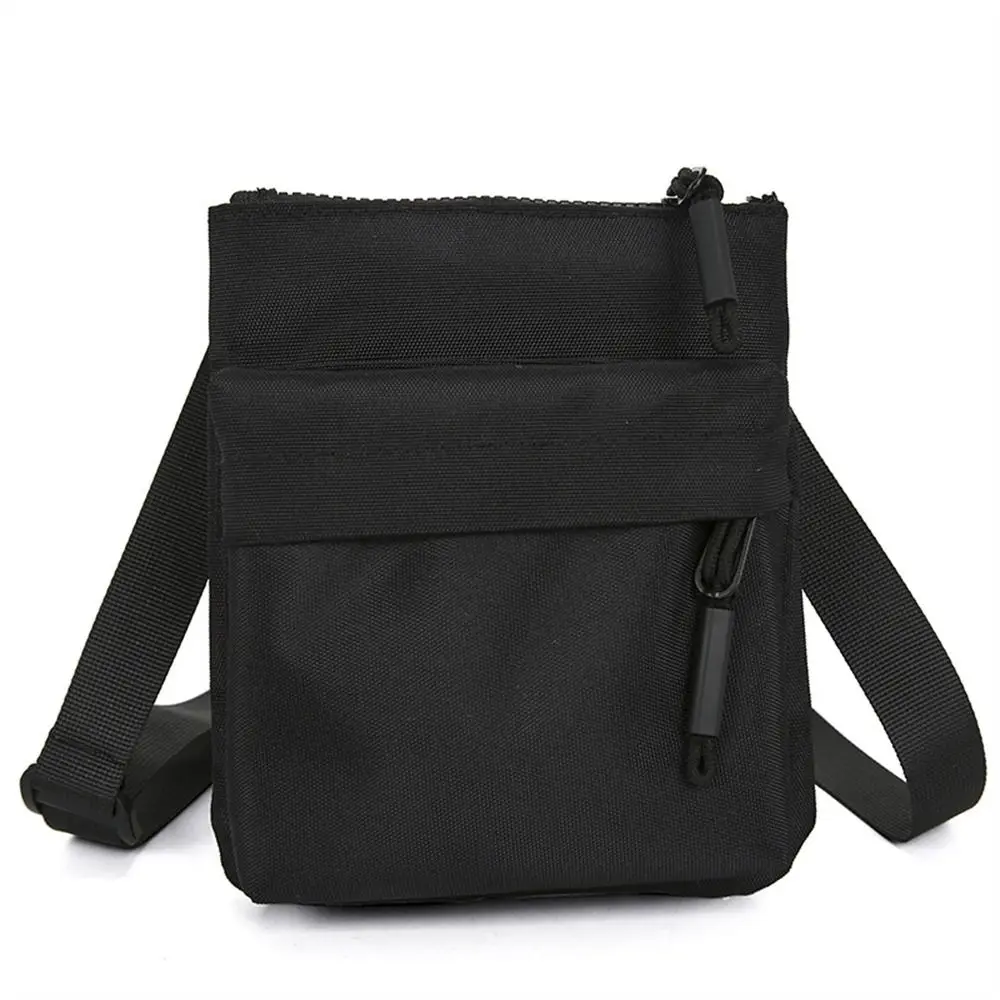 Women Men Nylon Shoulder Bag Fashion Leisure Solid Color Waterproof Cross-body Bag Messenger Bags Outdoor Sports Cellphone Pouch