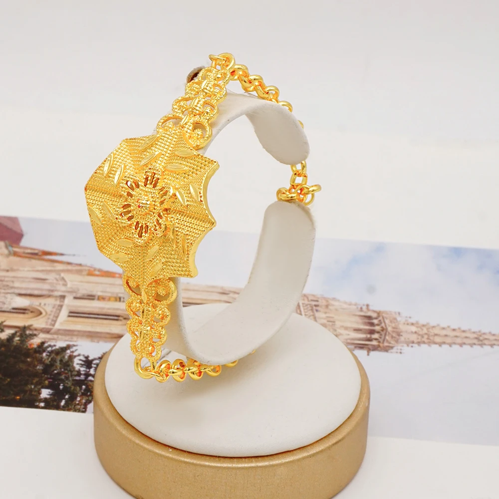 Indian Dubai Gold Color Jewelry Sets For Women Earring & Necklace Nigeria Moroccan Bridal Wedding Party Gifts