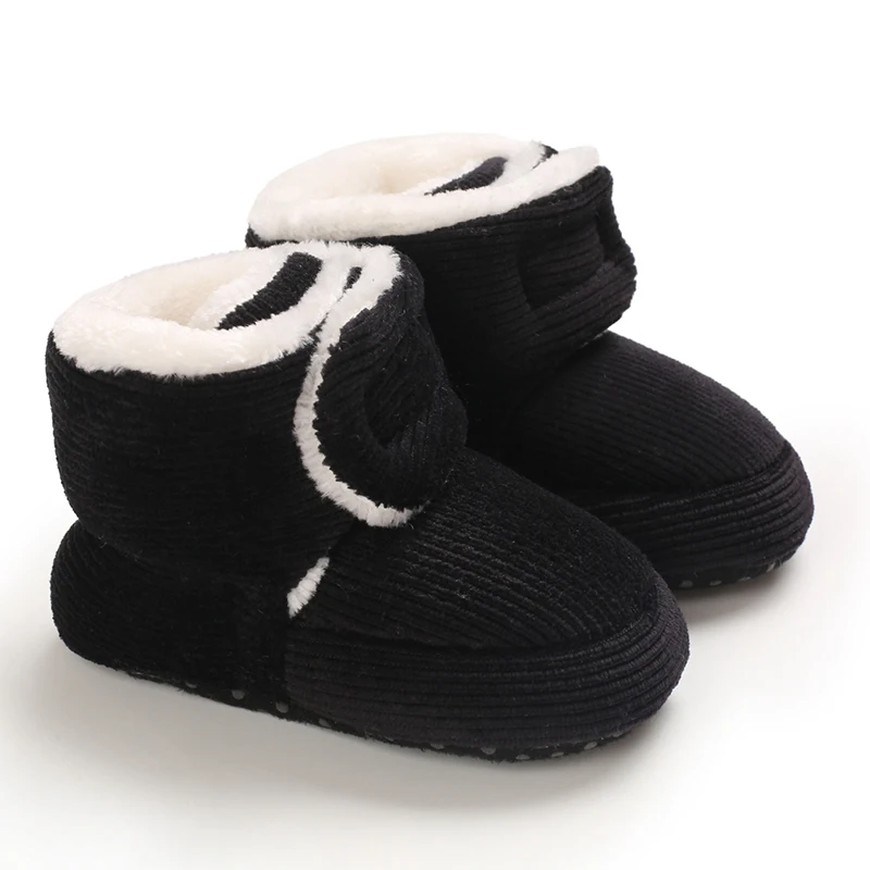 Winter Baby Cotton Shoes Thick Plush Snow Boots Soft Casual Walking Shoes for 0-18 Month Old Comfortable Toddler Footwear