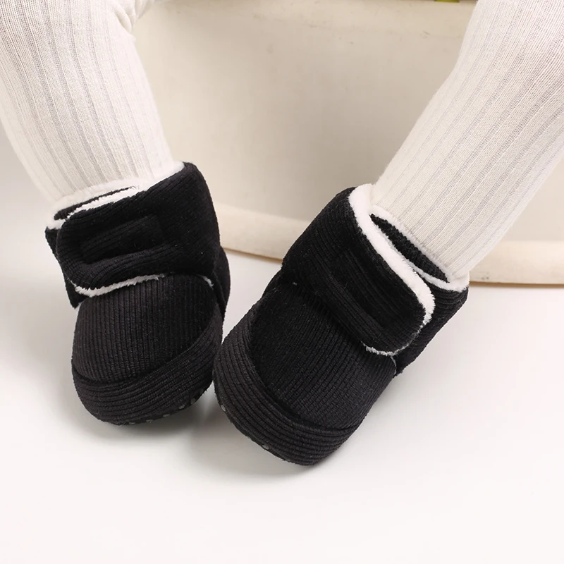 Winter Baby Cotton Shoes Thick Plush Snow Boots Soft Casual Walking Shoes for 0-18 Month Old Comfortable Toddler Footwear