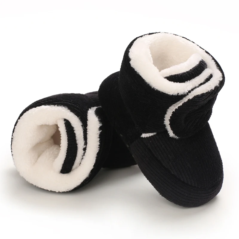 Winter Baby Cotton Shoes Thick Plush Snow Boots Soft Casual Walking Shoes for 0-18 Month Old Comfortable Toddler Footwear