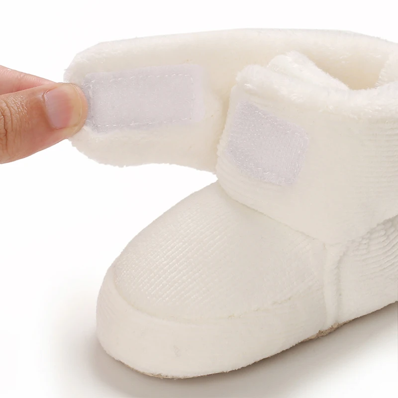 Winter Baby Cotton Shoes Thick Plush Snow Boots Soft Casual Walking Shoes for 0-18 Month Old Comfortable Toddler Footwear