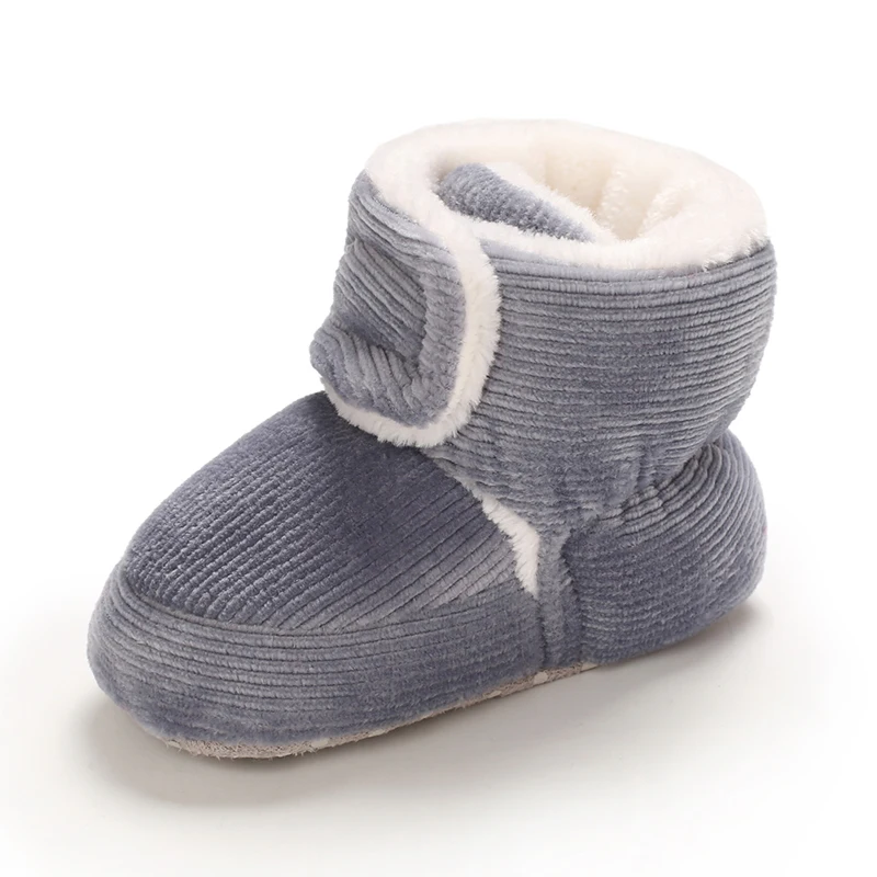 Winter Baby Cotton Shoes Thick Plush Snow Boots Soft Casual Walking Shoes for 0-18 Month Old Comfortable Toddler Footwear