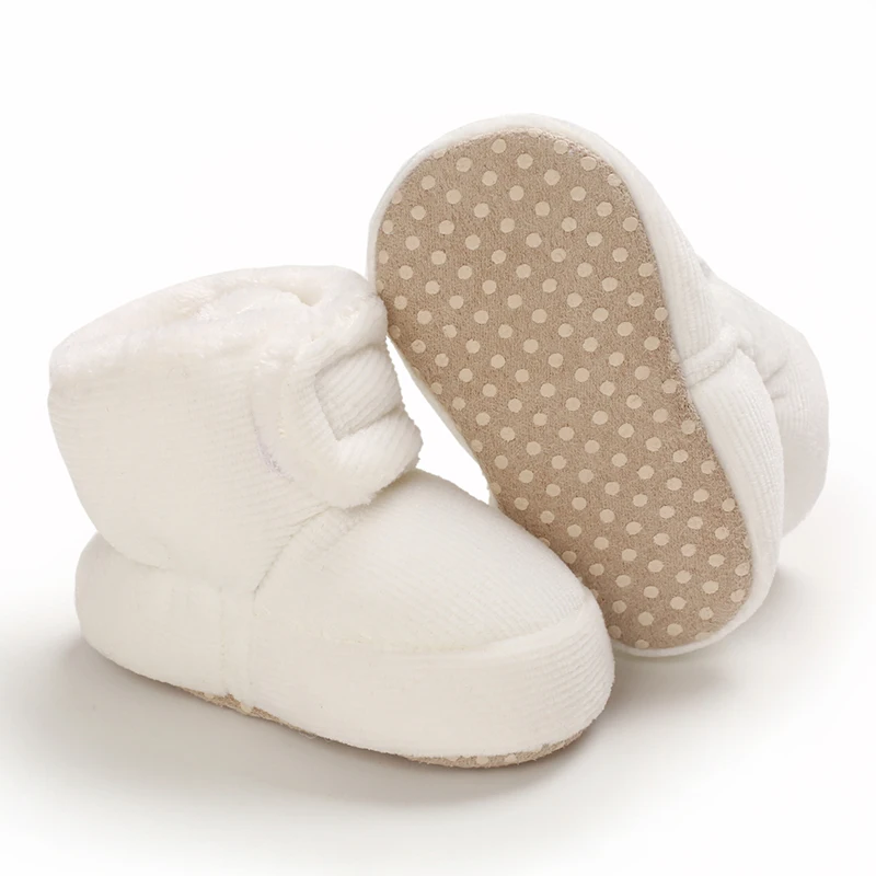 Winter Baby Cotton Shoes Thick Plush Snow Boots Soft Casual Walking Shoes for 0-18 Month Old Comfortable Toddler Footwear