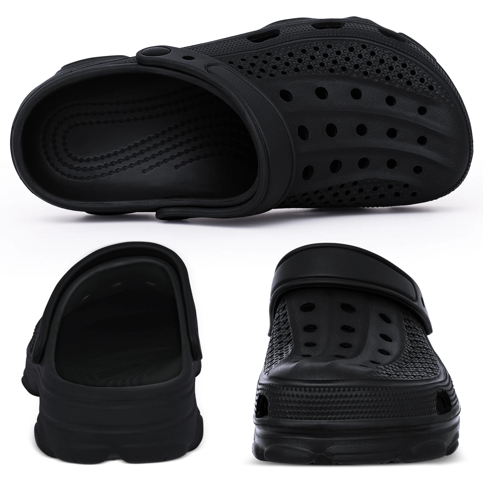 Smile Pop Casual Men Clogs Slippers Band Summer Slippers Outdoor Non-slip Beach Cozy Men Shoes Soft EVA Home Breathable Slippers