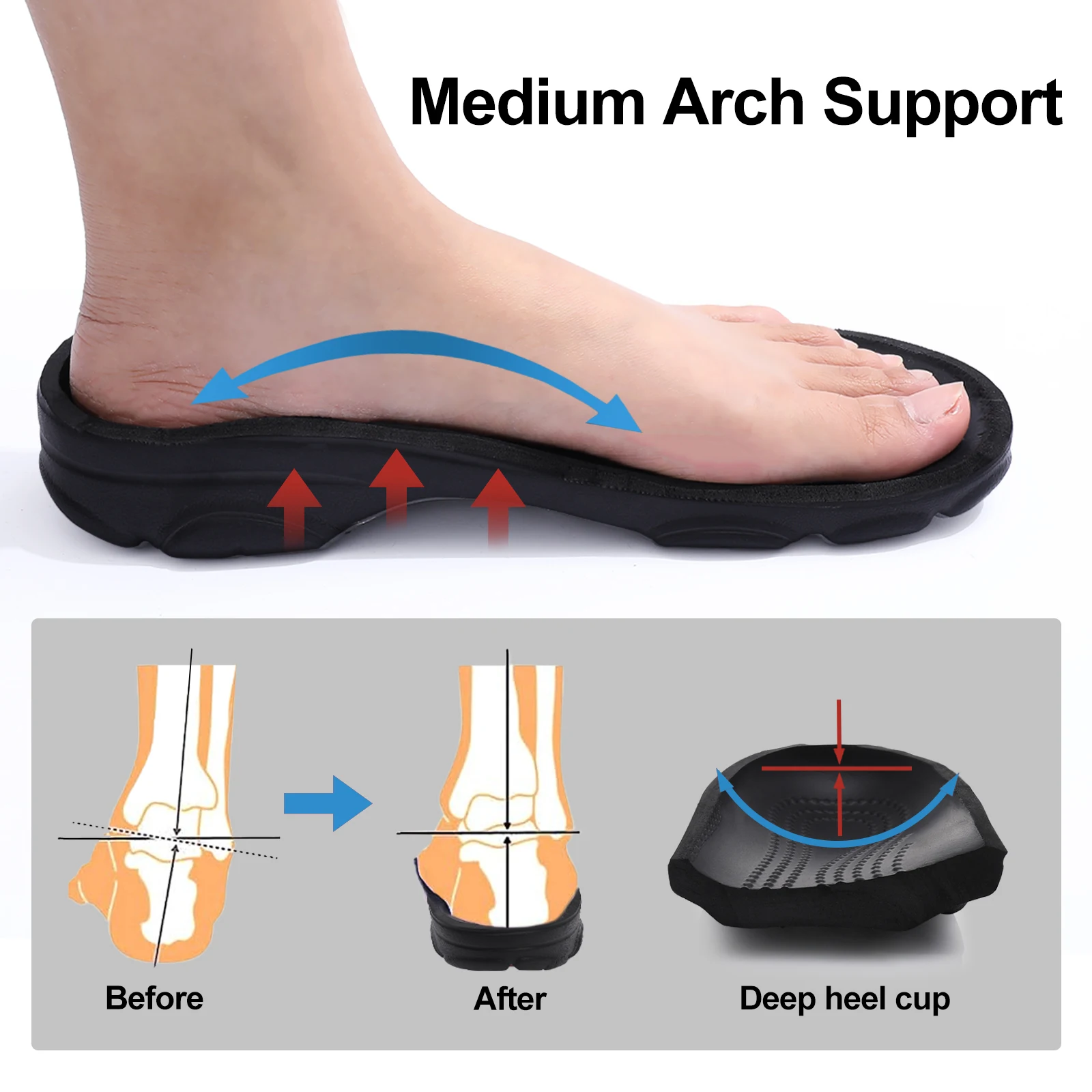 Smile Pop Casual Men Clogs Slippers Band Summer Slippers Outdoor Non-slip Beach Cozy Men Shoes Soft EVA Home Breathable Slippers