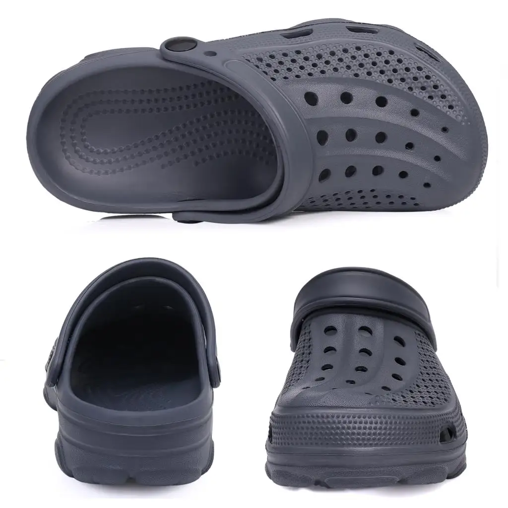 Smile Pop Casual Men Clogs Slippers Band Summer Slippers Outdoor Non-slip Beach Cozy Men Shoes Soft EVA Home Breathable Slippers