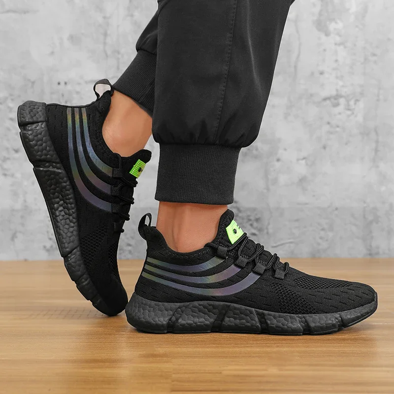 Men Casual Sports Shoes Breathable Lightweight Sneakers Anti-slip Flats Outdoor Running Walking Tenis Athletic Jogging Shoes