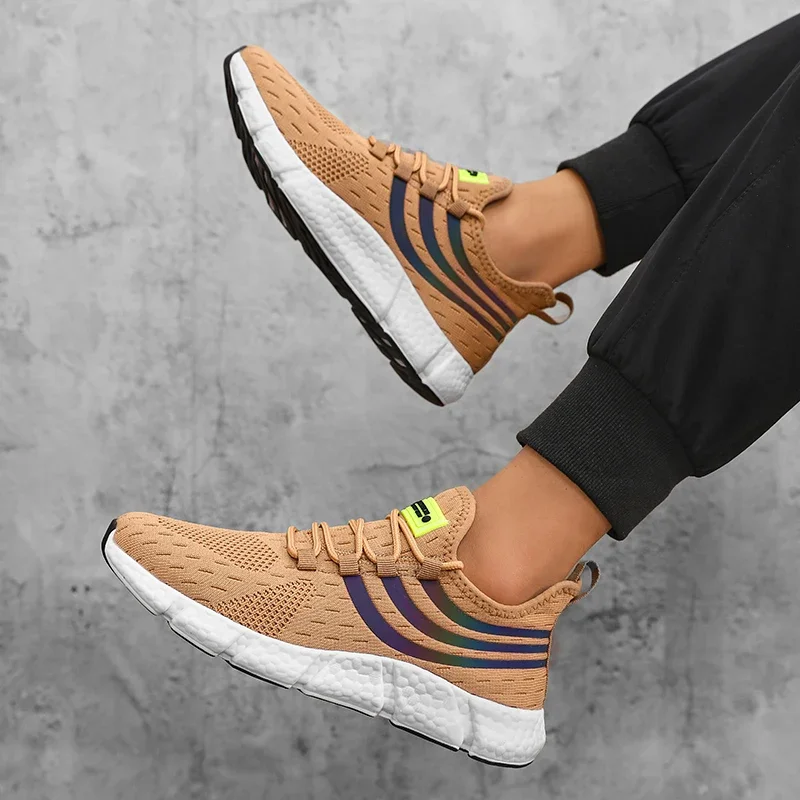 Men Casual Sports Shoes Breathable Lightweight Sneakers Anti-slip Flats Outdoor Running Walking Tenis Athletic Jogging Shoes