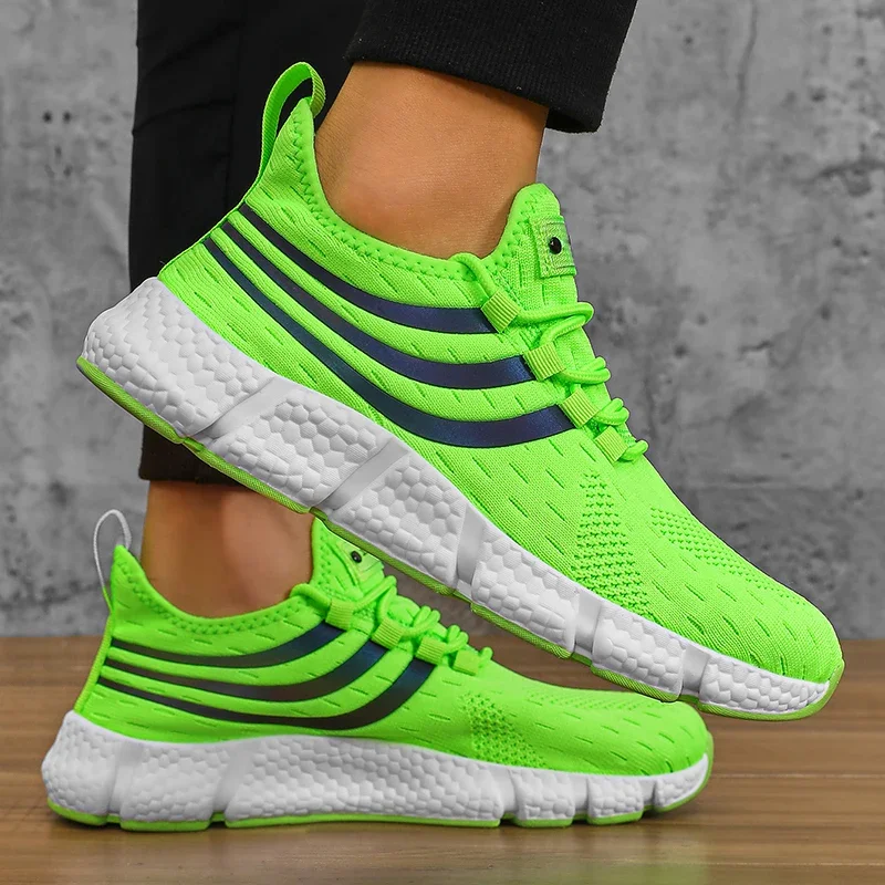 Men Casual Sports Shoes Breathable Lightweight Sneakers Anti-slip Flats Outdoor Running Walking Tenis Athletic Jogging Shoes