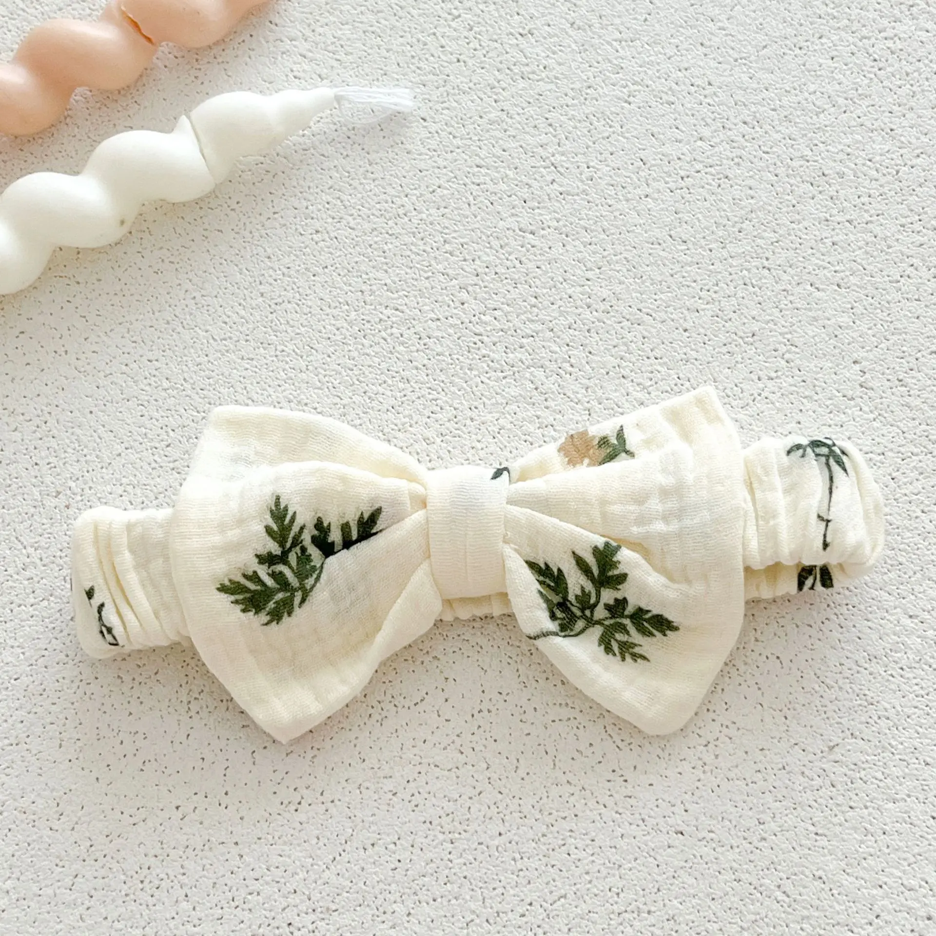 Autumn Newborn Infant Baby Girls Sweet Flower Romper + Headband Muslin Lapel Rompers Kids Onepiece Fashion Baby Clothing