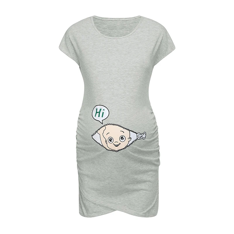 Cute Maternity Dress Loose Casual Dress Women Maternity Clothes Plus Size Pregnant Woman Maternity Dress