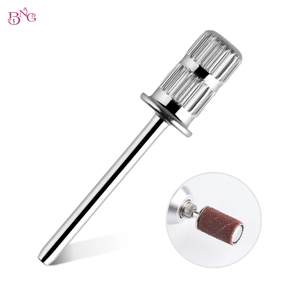 BNG 10Pcs Mandrel Nail Drill Bits for Nail Sanding Bands Nail Drill Shaft 3/32'' Drill Bits for Nails Mandrel Bit Manicure Tools