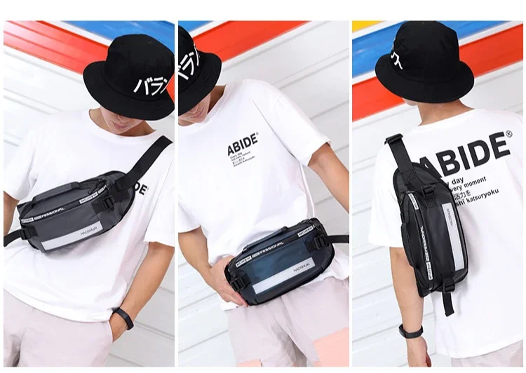 2024 Large Capacity Anti-theft Male Belt Close-Fitting Waist Bags Multi-Functional Shoulder Bag Men Nylon Fanny Chest Fanny Pack