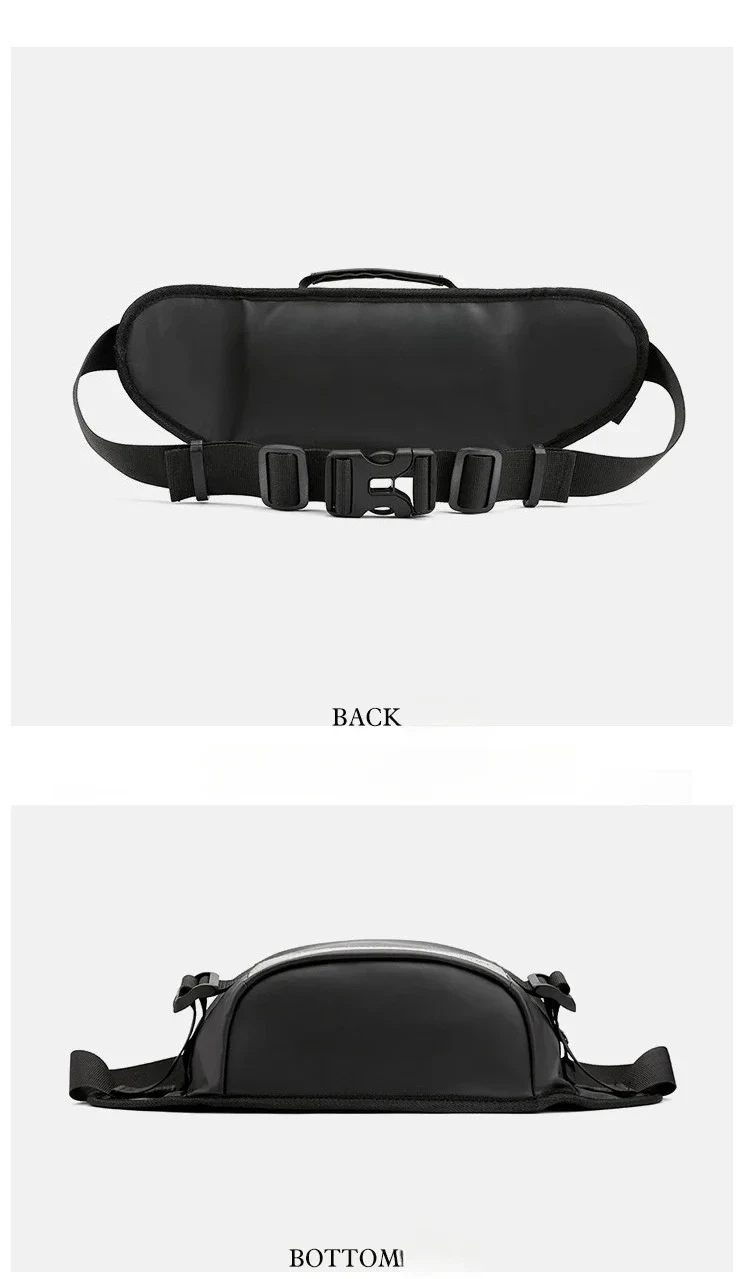 2024 Large Capacity Anti-theft Male Belt Close-Fitting Waist Bags Multi-Functional Shoulder Bag Men Nylon Fanny Chest Fanny Pack