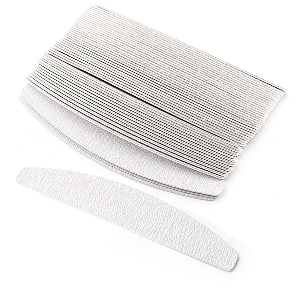 50pcs Sandpaper and Steel Filer for Nail Manicure Pedicure Double-sided Set Tearable Durable Accessoires Gel Polish Equipment