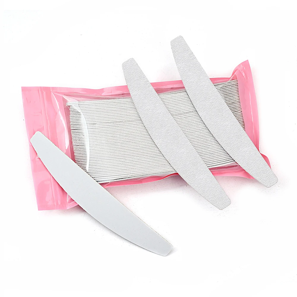 50pcs Sandpaper and Steel Filer for Nail Manicure Pedicure Double-sided Set Tearable Durable Accessoires Gel Polish Equipment