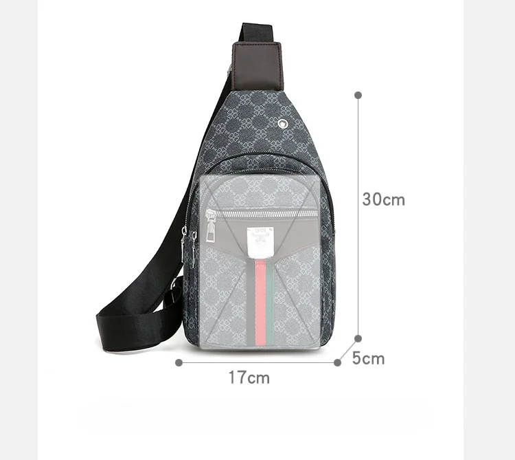 Men's Multifunction Messenger Bag Shoulder Cloth Chest Bags Crossbody Casual  Handbag with Earphone Hole
