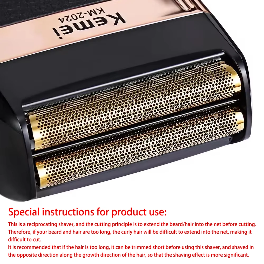 Kemei KM-2024 USB Charging Electric Shaver For Men Reciprocating Twin Blade Razor Shaver Beard Trimmer Shaving Machine