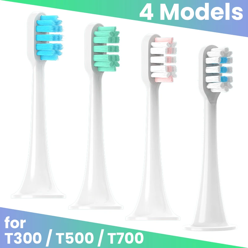 For Xiaomi Mijia T300/T500/T700 Replacement Brush Heads with Caps Sealed Package Soft Heads For Sonic Electric Toothbrushes