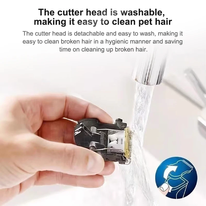 Electric Hair Clipper Men's Professional Hair Clipper Ceramic Blade Household Low Noise Trimmer USB Charging Men's Haircut Tools