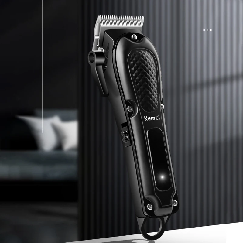 Kemei cordless professional hair clipper beard hair trimmer for men electric beard hair cutting kit machine rechargeable lithium