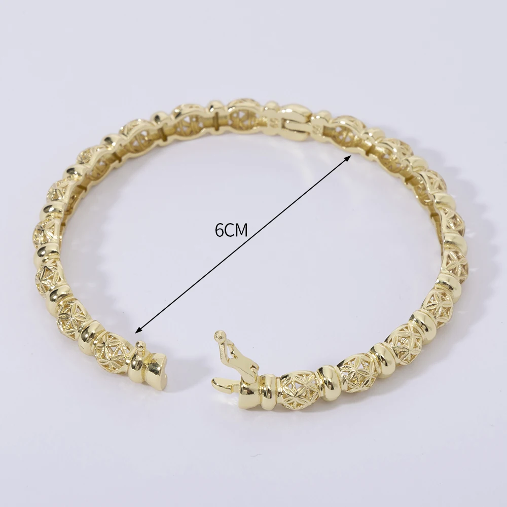 LUIZADA New Vintage Indian Women'S Bracelet African Wedding Luxury Gold Plated Bride Exquisite Lucky Bangle Jewelry
