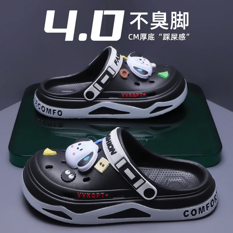 Fashion Clogs For Men EVA Light Hole Garden Shoes Outdoor Male Beach Sandals Home Bathroom Shoe Unisex Casual Slides