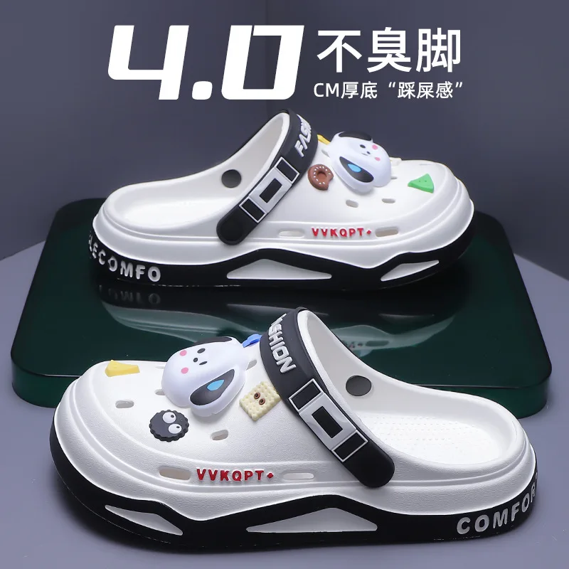 Fashion Clogs For Men EVA Light Hole Garden Shoes Outdoor Male Beach Sandals Home Bathroom Shoe Unisex Casual Slides
