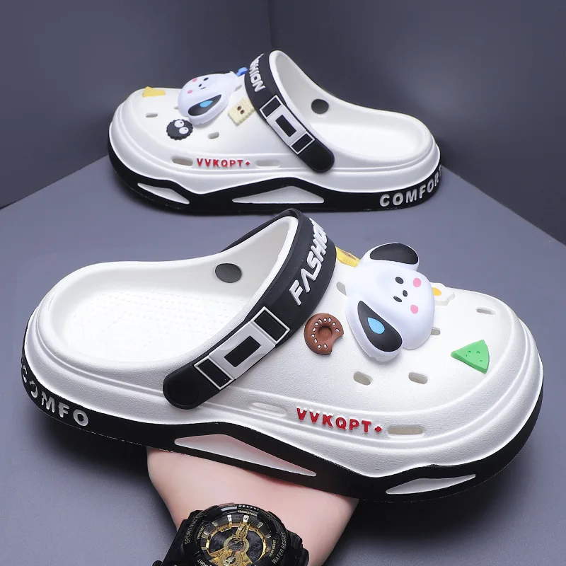 Fashion Clogs For Men EVA Light Hole Garden Shoes Outdoor Male Beach Sandals Home Bathroom Shoe Unisex Casual Slides