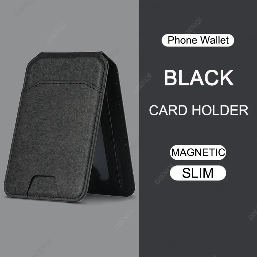 Magsafe Card Wallet Phone Stand PU Leather Magnetic Card Holder Phone Cases Bracket Stand with Kickstand for IPhone 13/14/15/16