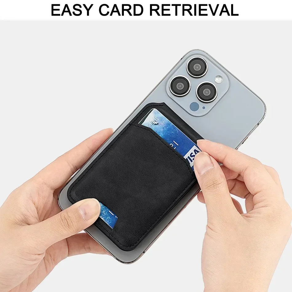 Magsafe Card Wallet Phone Stand PU Leather Magnetic Card Holder Phone Cases Bracket Stand with Kickstand for IPhone 13/14/15/16