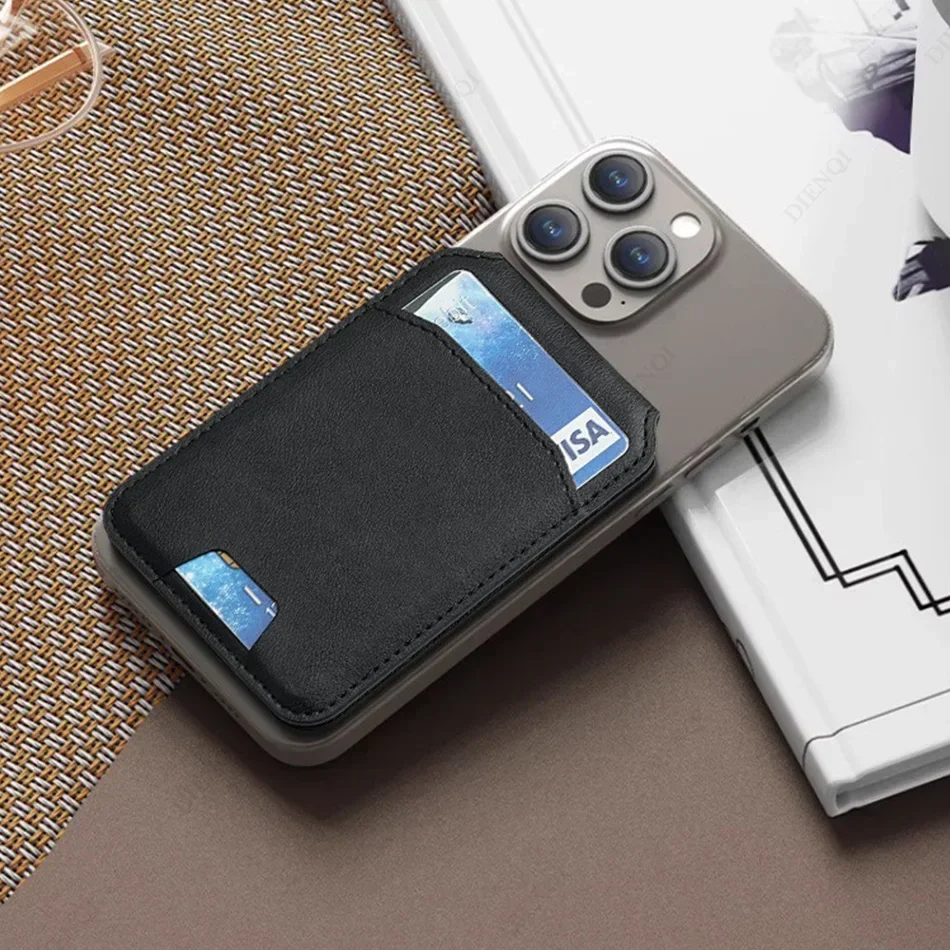 Magsafe Card Wallet Phone Stand PU Leather Magnetic Card Holder Phone Cases Bracket Stand with Kickstand for IPhone 13/14/15/16