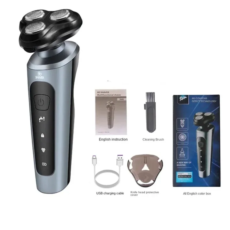 New 9D Man Electric Razor Face Shaver USB Full-body Wash Beard Knife Rechargeable Razor Rechargeable Trimmer
