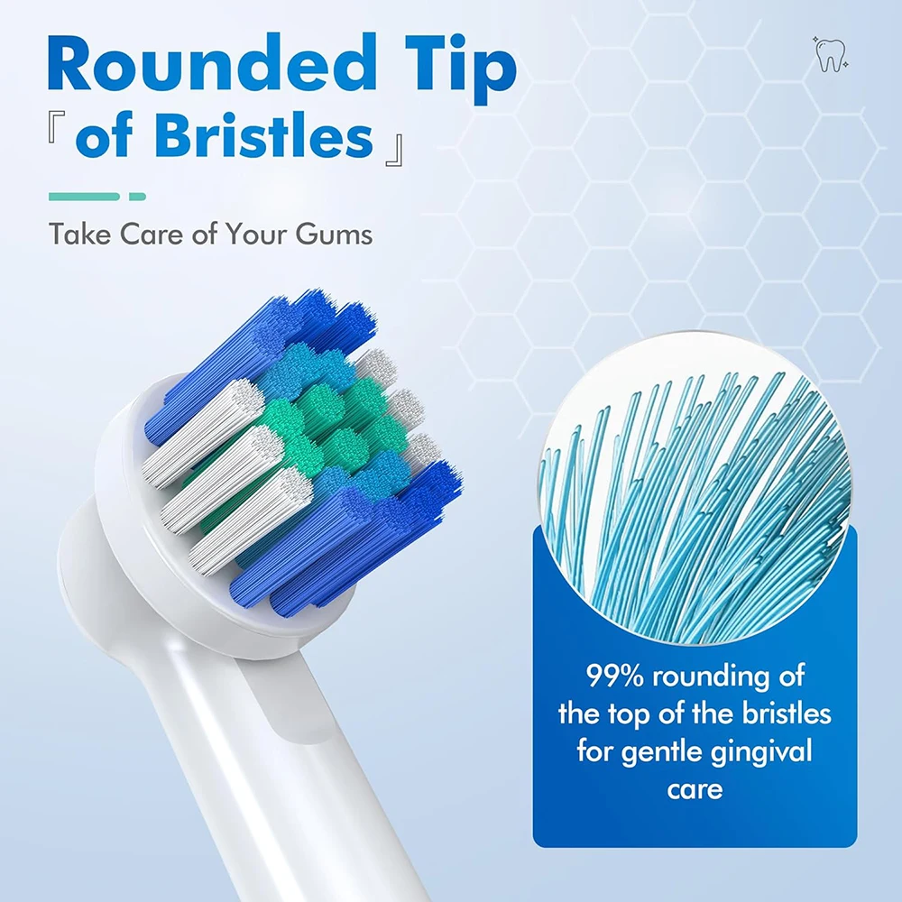 Replacement Toothbrush Heads Electric Toothbrush Brush Heads Rotating Replacement Brush Heads 4/8/16PCS Toothbrush Soft Heads