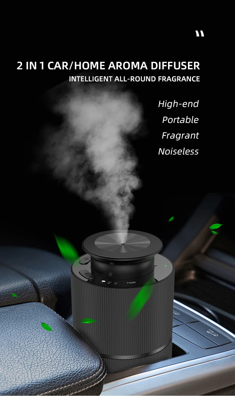 Smart Car Air Freshener Battery Operated Waterless Essential Oil Diffuser Auto ON/Off Portable Aroma Diffuser for Home Office