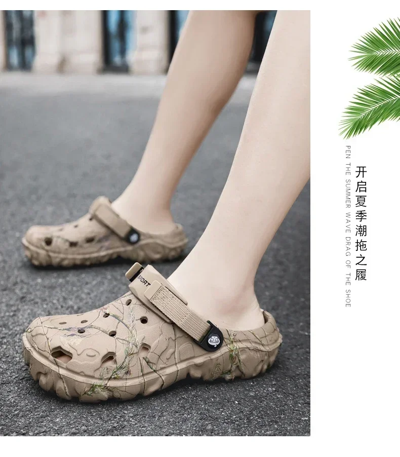 18 Men Shoes Slippers Men Garden Flat Sandals Platform Sandals Man Summer Sandals Male Sneakers Outdoor Flip Flops Home Clogs
