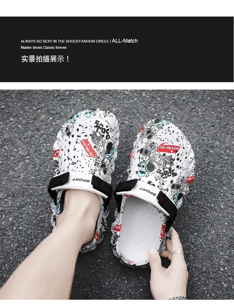 18 Men Shoes Slippers Men Garden Flat Sandals Platform Sandals Man Summer Sandals Male Sneakers Outdoor Flip Flops Home Clogs