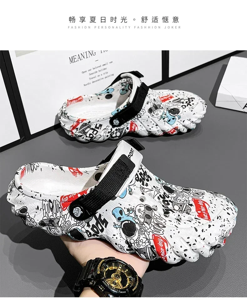 18 Men Shoes Slippers Men Garden Flat Sandals Platform Sandals Man Summer Sandals Male Sneakers Outdoor Flip Flops Home Clogs