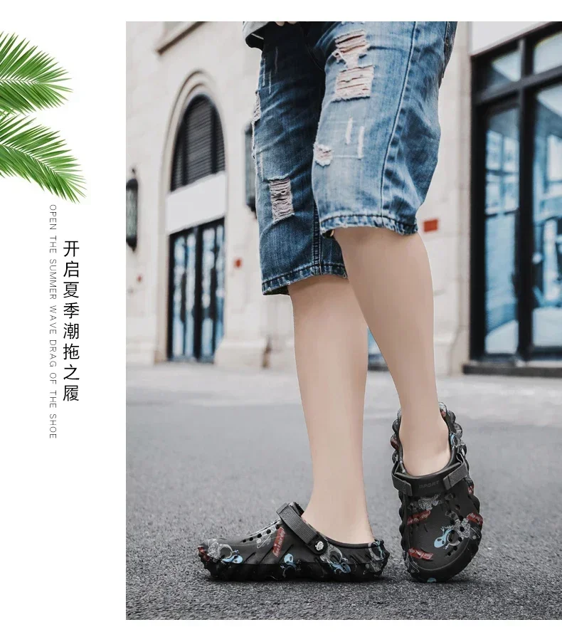 18 Men Shoes Slippers Men Garden Flat Sandals Platform Sandals Man Summer Sandals Male Sneakers Outdoor Flip Flops Home Clogs