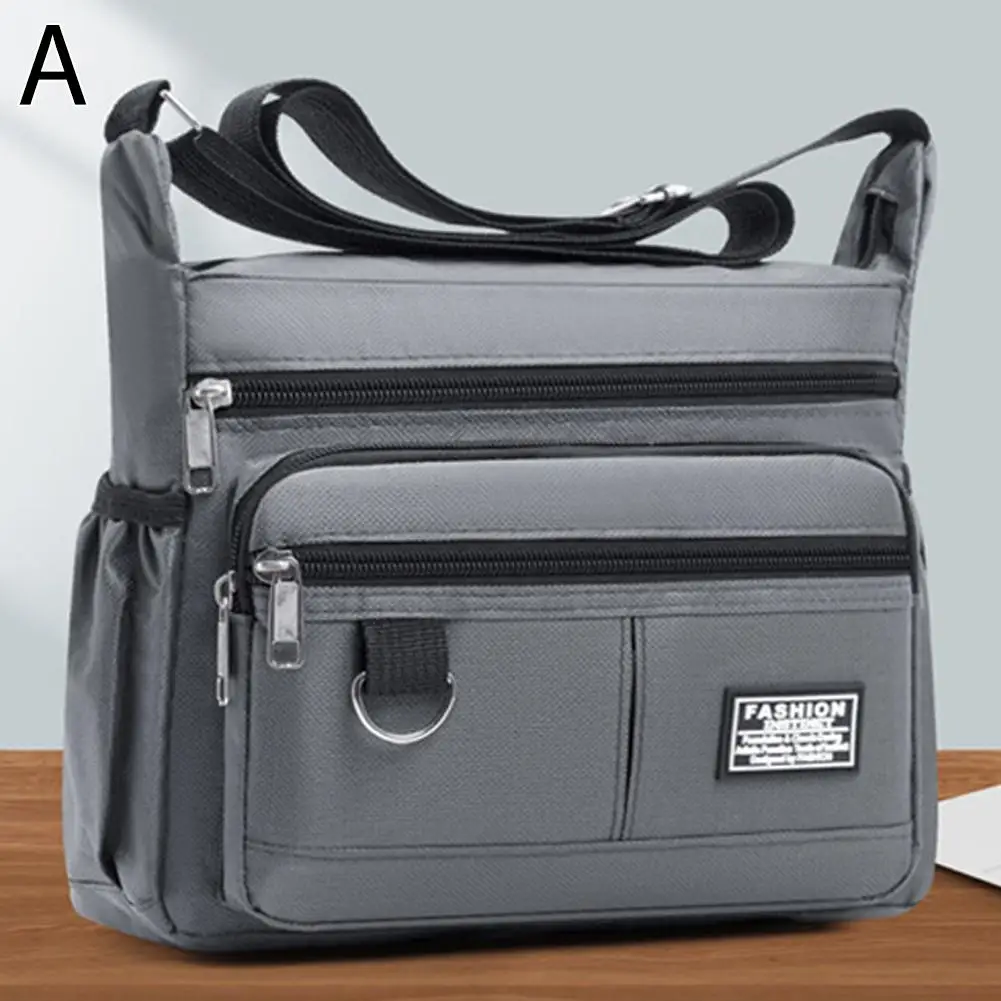Mens Crossbody Bag Single Shoulder Bags Big Capacity Multi-Pockets Storage Bag Fashion Handbag Business Crossbody Bags